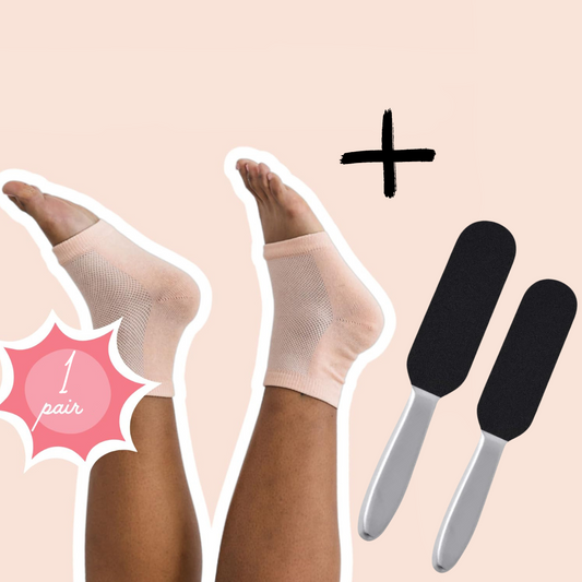 Silicone socks + callus remover