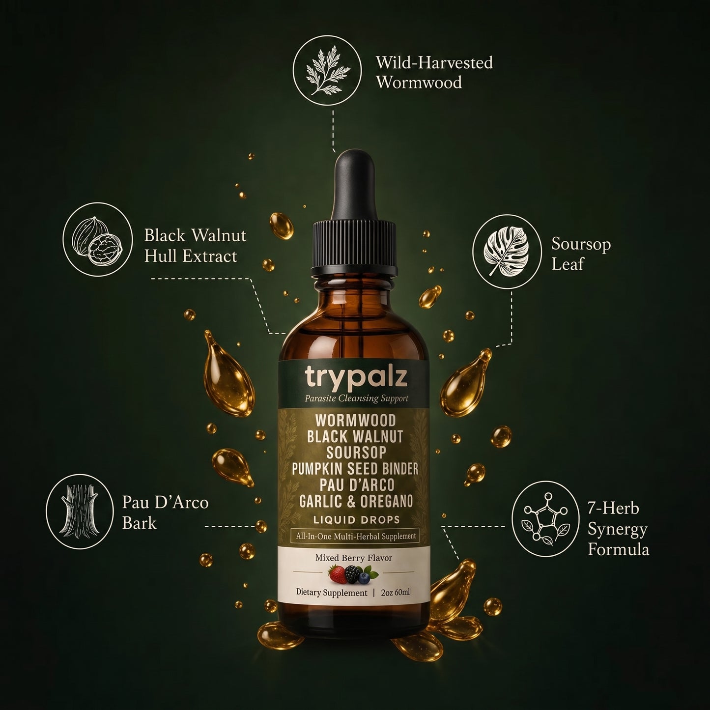 Trypalz Wild-Harvested Wormwood Drops